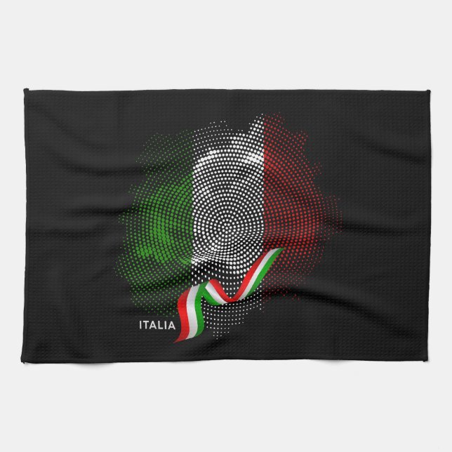 Linge De Cuisine Drapeau italien (Horizontal)