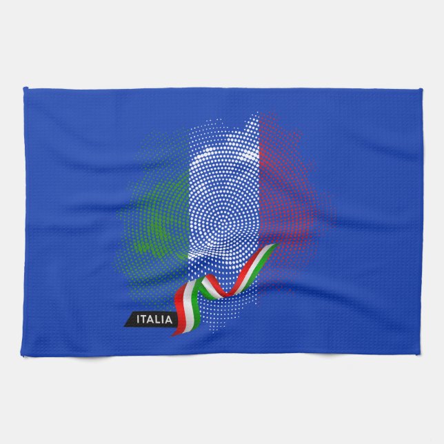 Linge De Cuisine Drapeau italien (Horizontal)