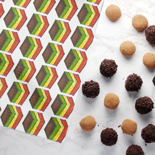 Linge De Cuisine Drapeau italien sept couches Rainbow Christmas Coo (Italian Rainbow Towel)