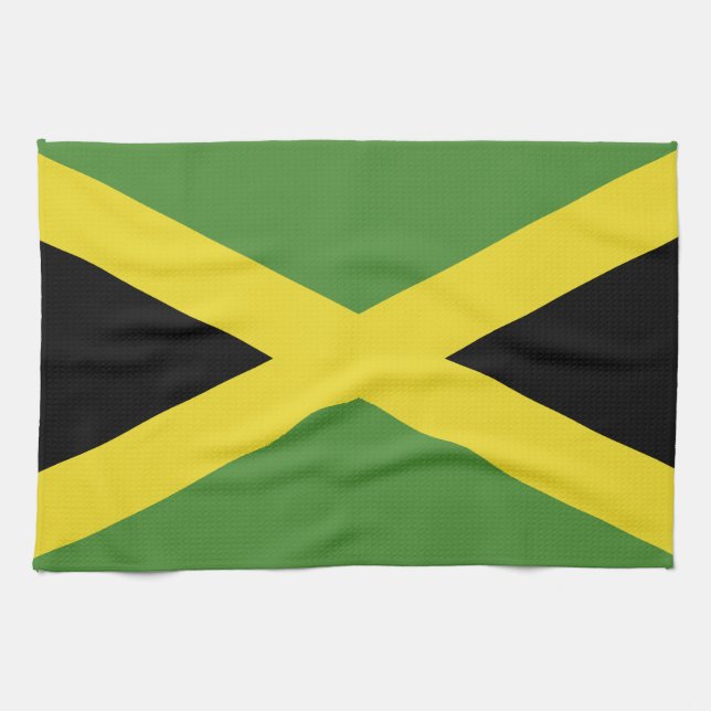 Linge De Cuisine Drapeau jamaïcain (Horizontal)