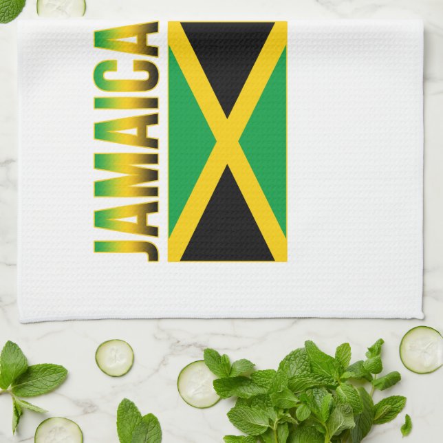 Linge De Cuisine Drapeau Jamaïcain De La Fierté (Plié)