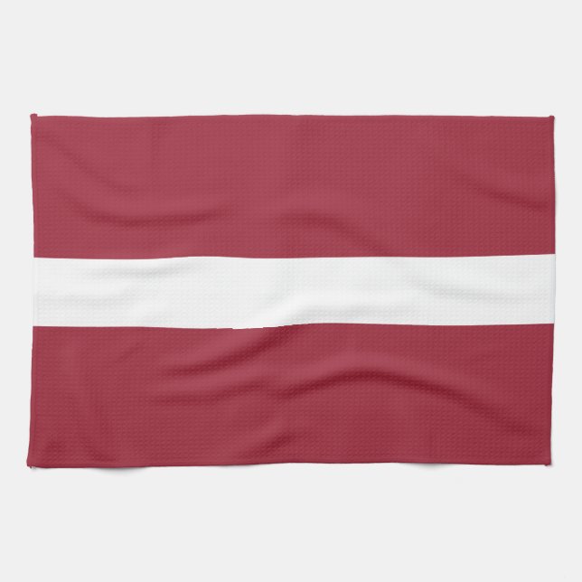 Linge De Cuisine Drapeau Lettonie (Horizontal)