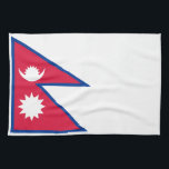 Linge De Cuisine Drapeau népalais<br><div class="desc">Drapeau patriotique du Népal.</div>