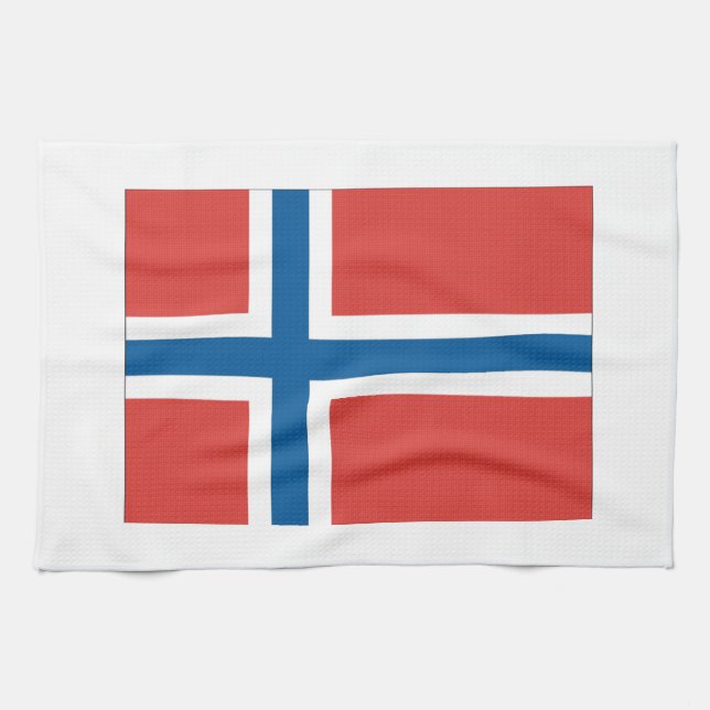 Linge De Cuisine Drapeau norvégien (Horizontal)