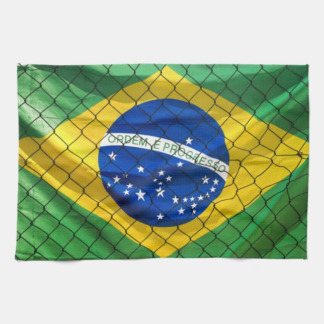 Linge De Cuisine Drapeau Ordem e Progresso du Brésil (Horizontal)