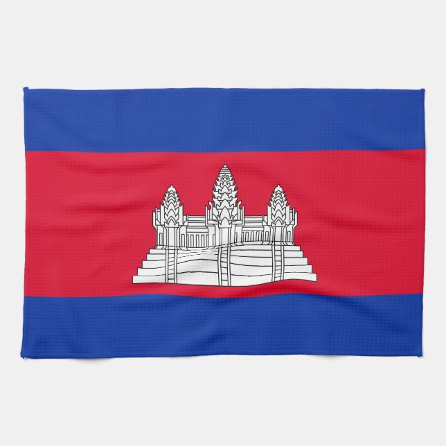Linge De Cuisine Drapeau patriotique cambodgien (Horizontal)