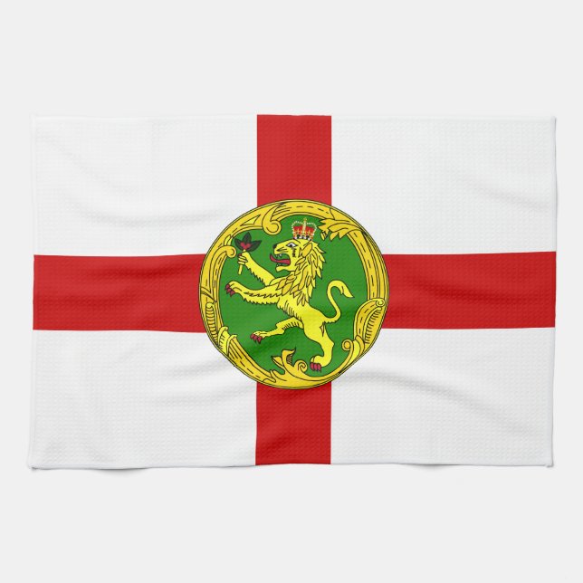 Linge De Cuisine Drapeau patriotique d'Aurigny (Horizontal)