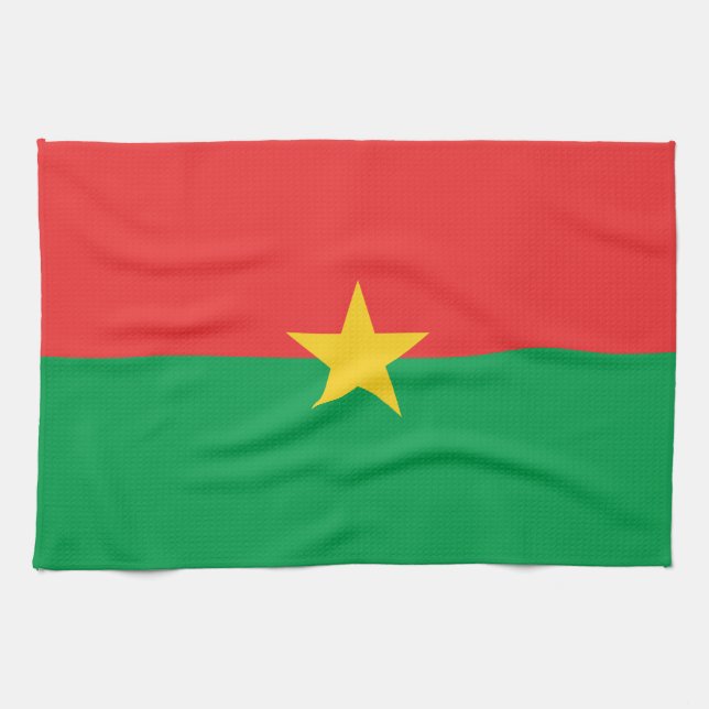 Linge De Cuisine Drapeau patriotique du Burkina Faso (Horizontal)