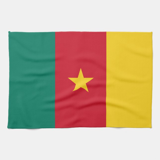 Linge De Cuisine Drapeau patriotique du Cameroun (Horizontal)