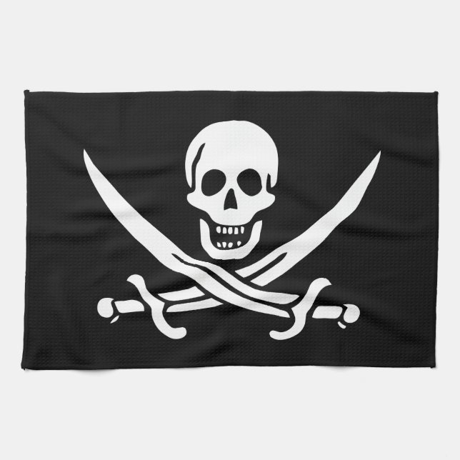 Linge De Cuisine Drapeau pirate (Horizontal)