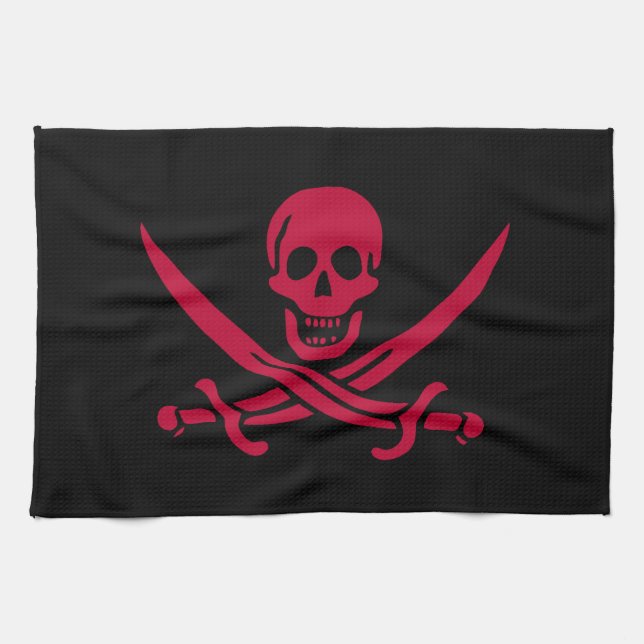 Linge De Cuisine Drapeau pirate Skull & Swords de Calico Jack Crims (Horizontal)
