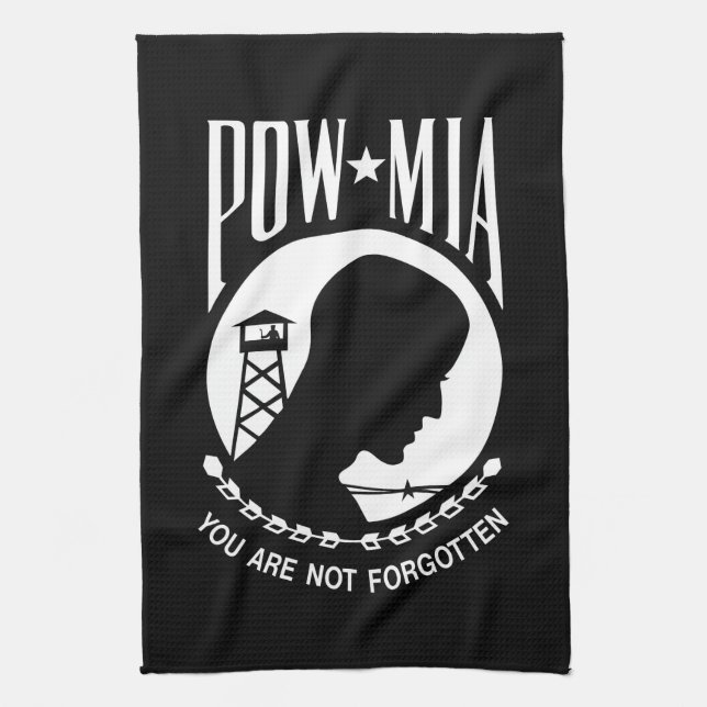 Linge De Cuisine Drapeau POW MIA : Soldats disparus de la guerre du (Vertical)