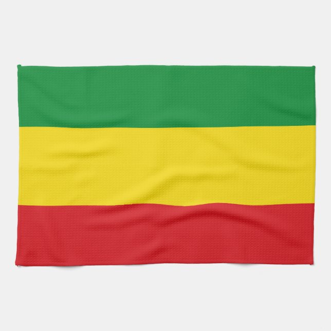 Linge De Cuisine Drapeau rastafarien Rasta Ethiopie (Horizontal)