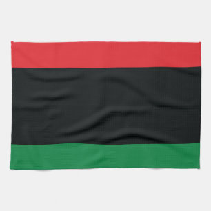 Linge De Cuisine Drapeau rouge, noir et vert