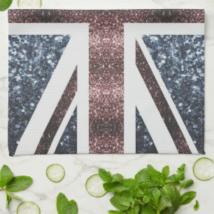 Linge De Cuisine Drapeau rustique britannique rouge bleu étincelles