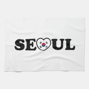 Linge De Cuisine Drapeau Seoul Love Heart Taegeukgi