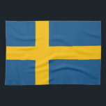 Linge De Cuisine Drapeau suédois<br><div class="desc">J'aime les drapeaux du monde avec tous les dessins et couleurs différents !  N'hésitez pas à customiser ceci pour répondre à vos besoins.  Merci de votre visite et de passer une merveilleuse journée!</div>