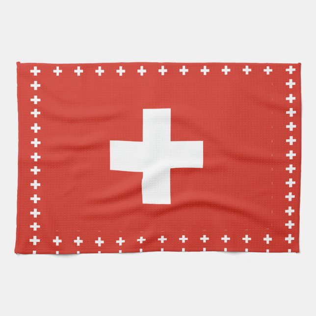 Linge De Cuisine Drapeau suisse Kitchen Towers (Horizontal)