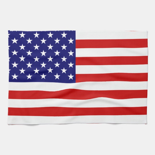 Linge De Cuisine drapeau USA (Horizontal)