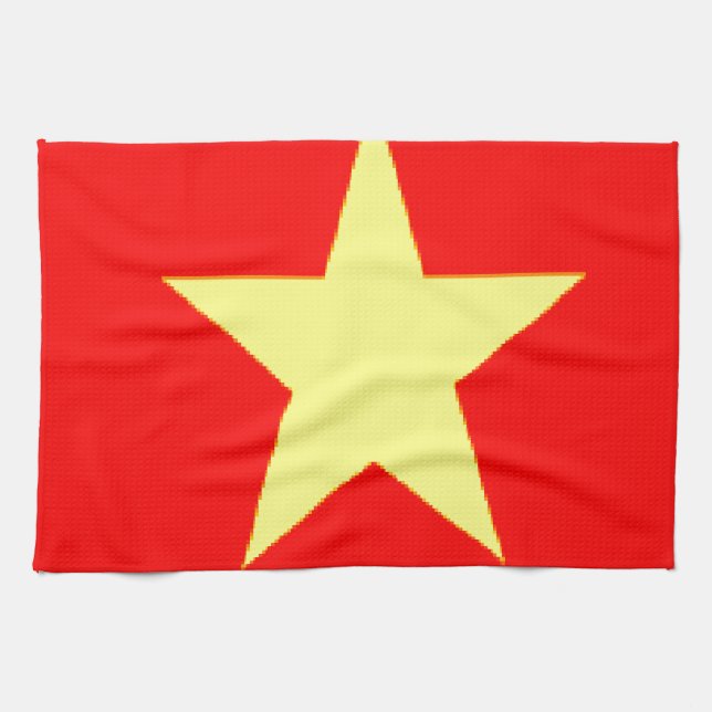 Linge De Cuisine drapeau vietnam (Horizontal)
