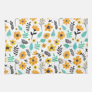 Linge De Cuisine Drawn Floral