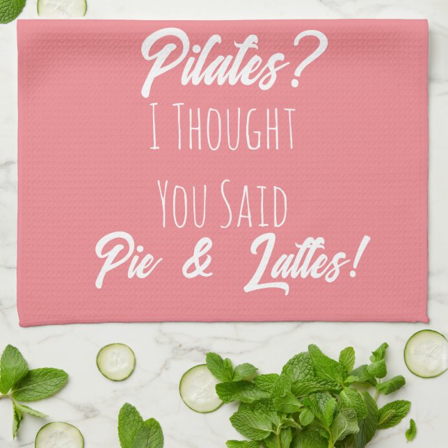 Linge De Cuisine Drôle cadeau, Pilates, Café, Cadeau Ami (Plié)