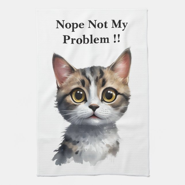 Linge De Cuisine Drôle Chat Dit Pas Mon Problème, (Vertical)