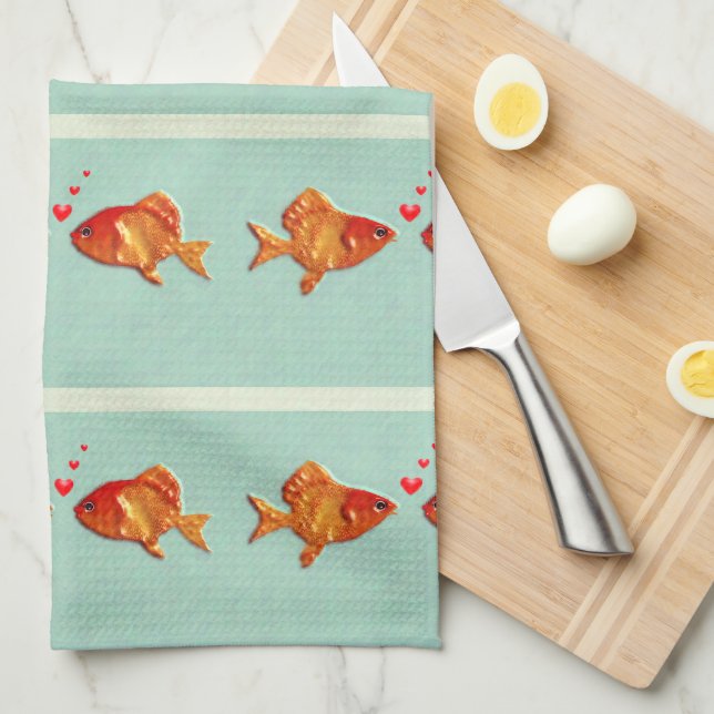 Linge De Cuisine Drôle de poisson (Quart Plié)
