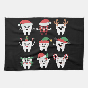 Linge De Cuisine Drôle Dental Noël Dents mignon Noël Dentiste