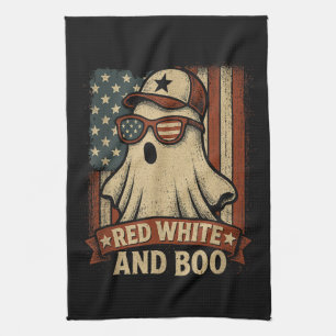 Linge De Cuisine Drôle et patriotique Rouge blanc et bouh