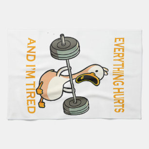 Linge De Cuisine Drôle gymnase canard Citer tout fait mal et je sui