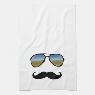Linge De Cuisine Drôle Lunettes de soleil Retro avec Moustache