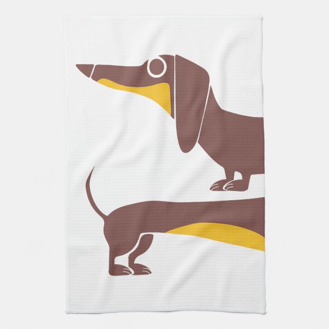 Linge De Cuisine Drôle mignon dachshund pour parent chien long (Vertical)