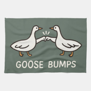 Linge De Cuisine Drôle Oie Bumps Caricature Oie de bosse de poing