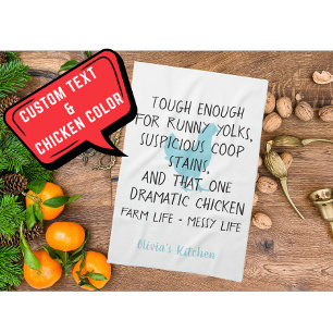 Linge De Cuisine Drôle propriétaire de la ferme de poulet Nom perso