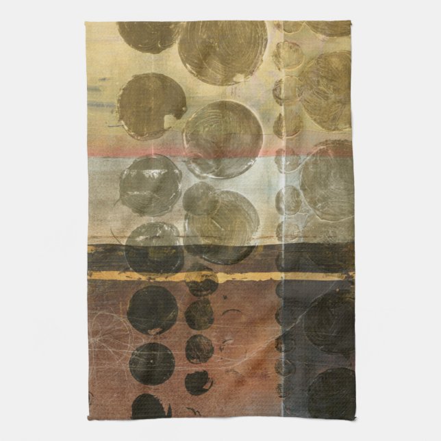 Linge De Cuisine Droplets verts circulaires (Vertical)