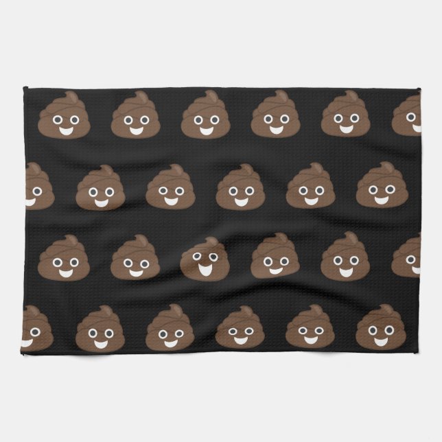 Linge De Cuisine Dunette Brown idiote folle Emoji (Horizontal)