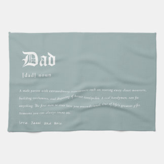 Linge De Cuisine Dusky Blue Papa Dictionnaire Définition Cadeau Per