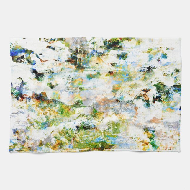 Linge De Cuisine Eau couleur, grunge rustique graphisme art (Horizontal)