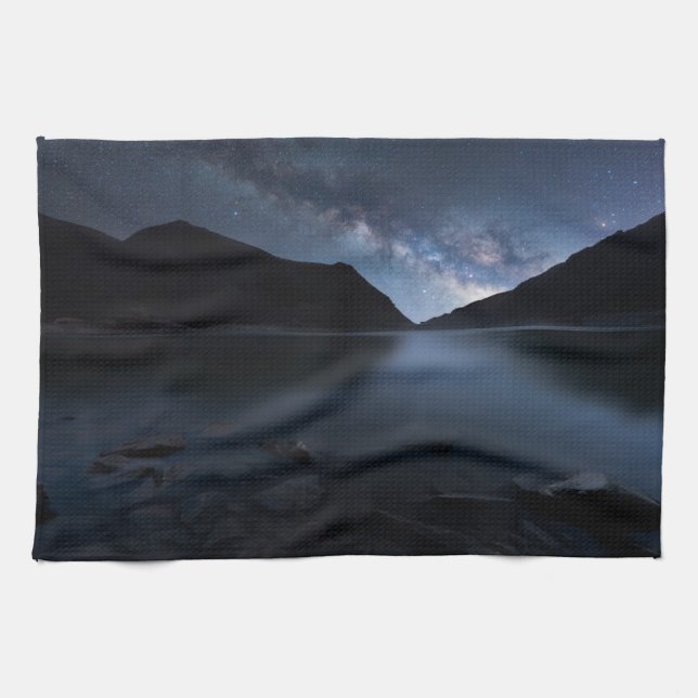Linge De Cuisine Eau | Lakeshore la nuit (Horizontal)