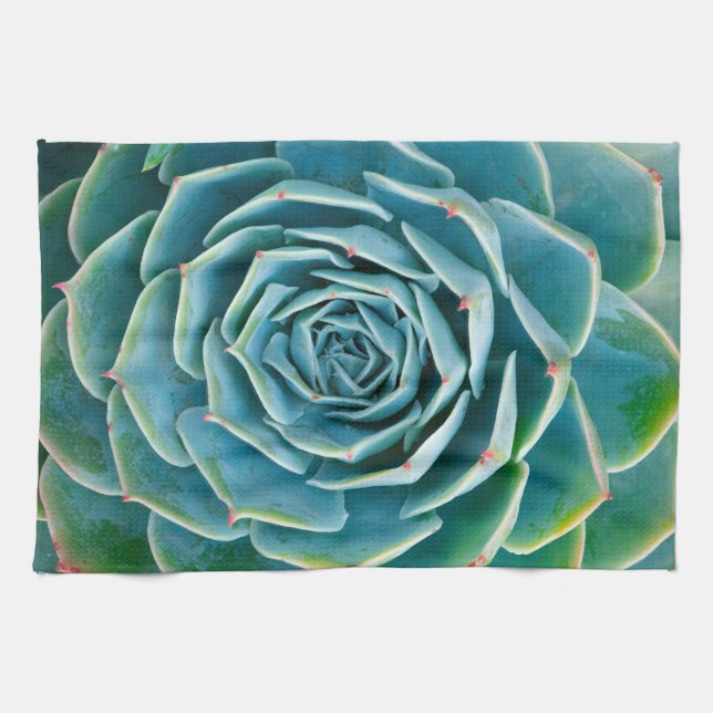 Linge De Cuisine Echeveria Rosette, Secret Garden of Marrakech (Horizontal)