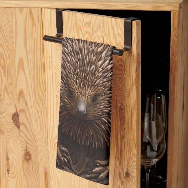 Linge De Cuisine Echidna Australienne En Bois Câblé, (Pliage en tiers)