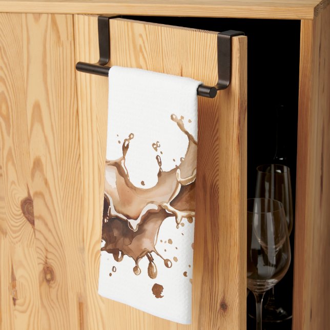 Linge De Cuisine Éclaboussure de café (Pliage en tiers)