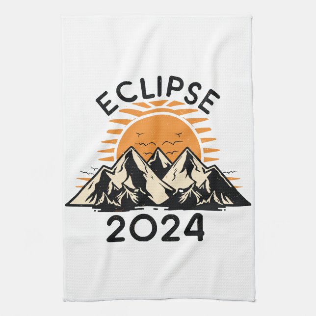 Linge De Cuisine Éclipse solaire totale 2024 (Vertical)