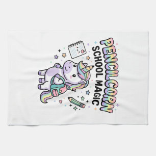 Linge De Cuisine École de licorne Pencilcorn Magie Charmante Merch 