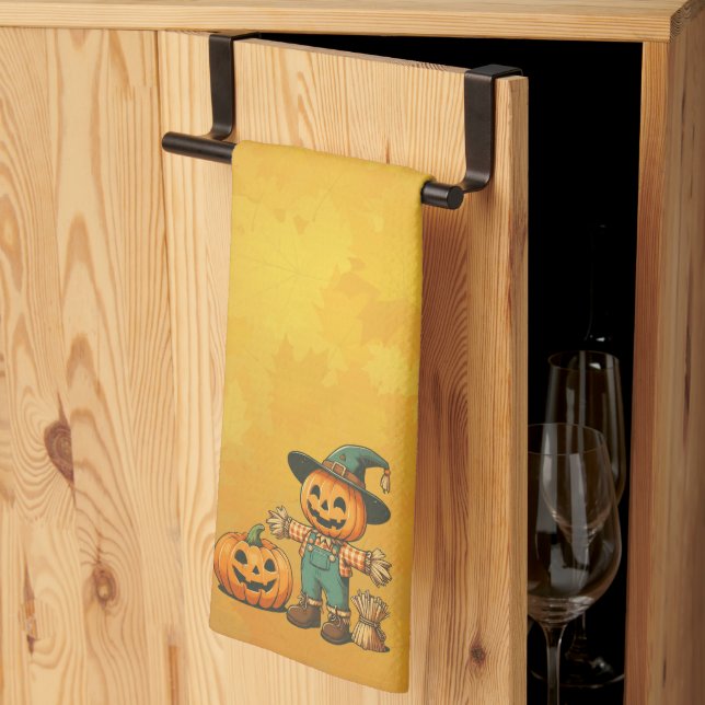 Linge De Cuisine Écran d'Halloween/Automne mignon et citrouille (Pliage en tiers)