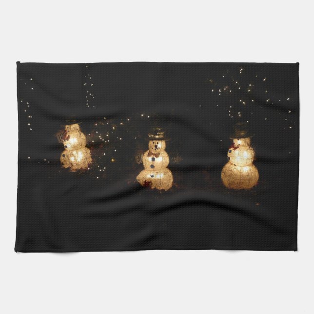 Linge De Cuisine Écran Luminaire Snowman (Horizontal)