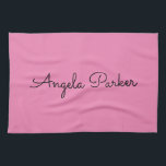 Linge De Cuisine Écriture manuscrite simple rose Professionnel mode<br><div class="desc">Ce modèle peut être customisé pour répondre à tous les métiers professionnels.</div>