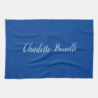 Linge De Cuisine Écriture professionnelle minimaliste Nom bleu
