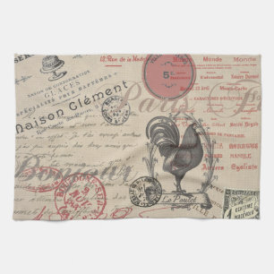 Linge De Cuisine Écriture vintage de français Paris Typographie de